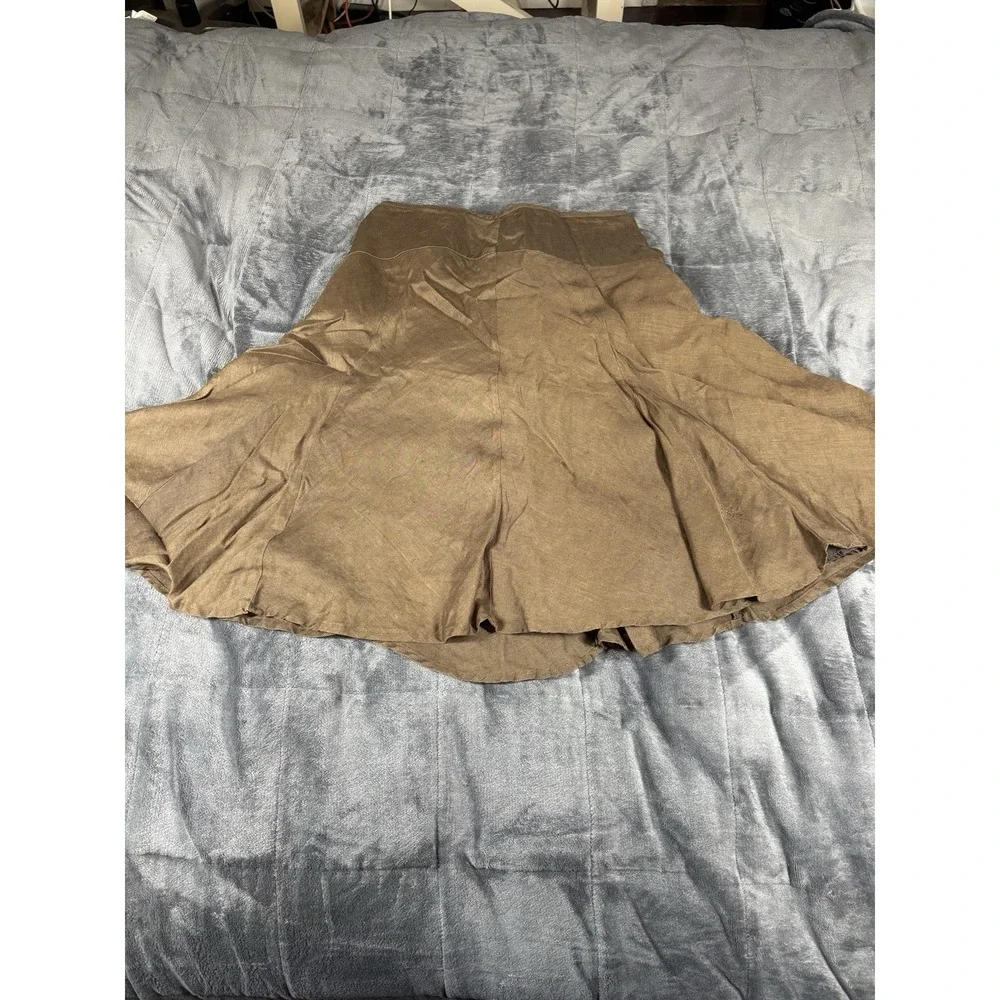 Ann Taylor Classic  Linen Women's‎ Skirt Brown  size 6  Career casual